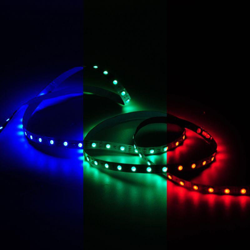 Лента светодиодная LED 10 Вт/м 700 Лм/м 5050-SMD 60 шт/м 12 В DC RGB RGB IP20 блистер (5 м ) Basic Gauss