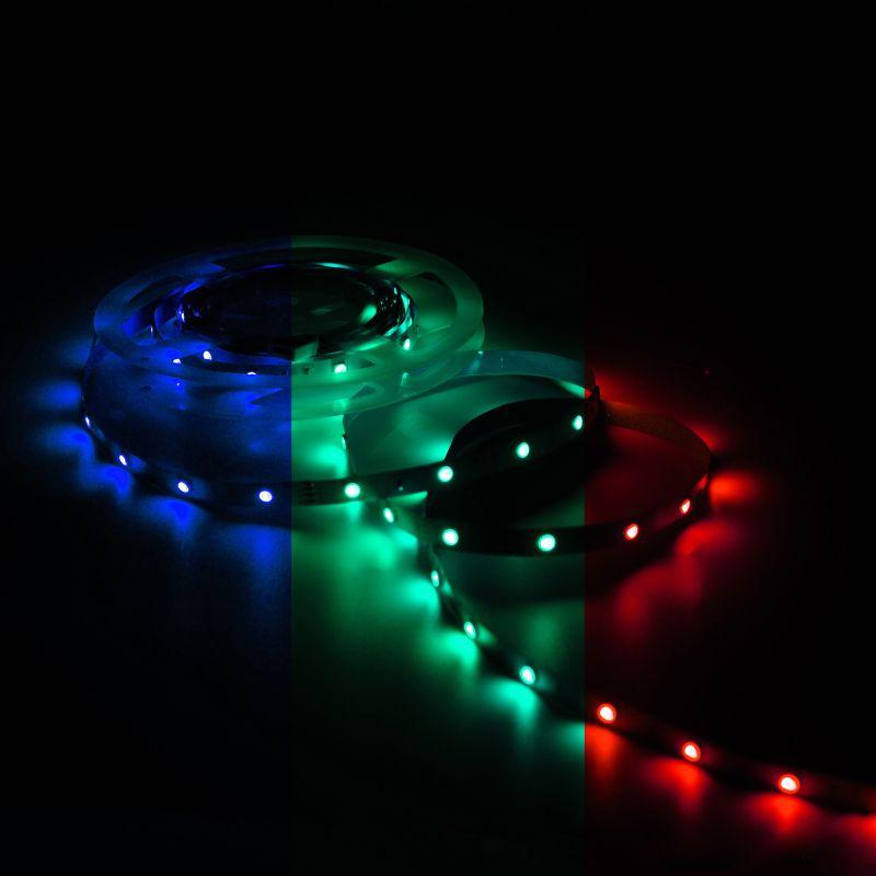 Лента светодиодная LED 6 Вт/м 390 Лм/м 5050-SMD 30 шт/м 12 В DC RGB RGB IP20 блистер (5 м ) (комплект) Basic Gauss
