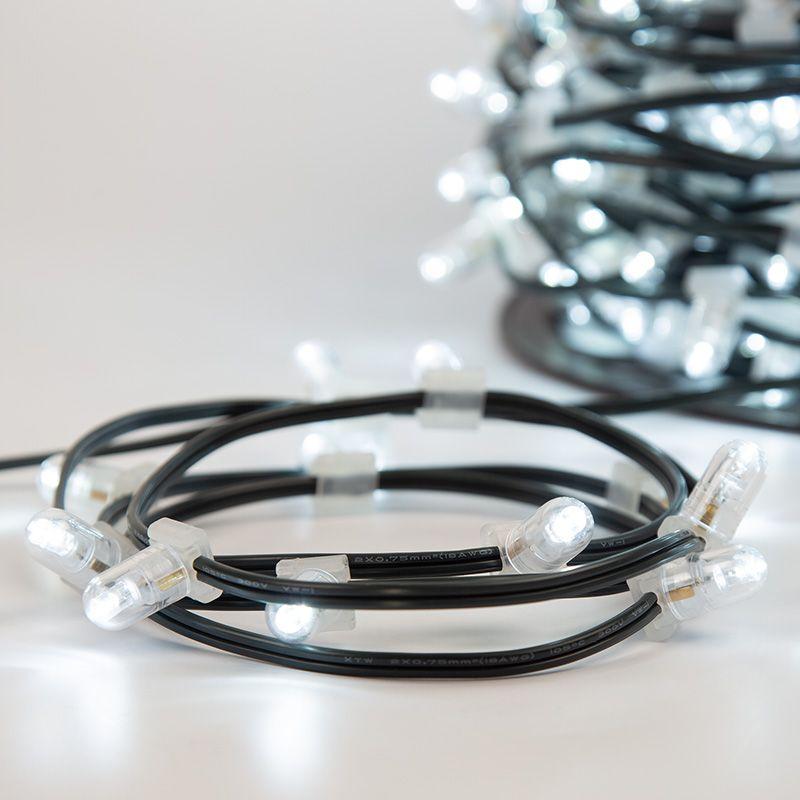 Гирлянда "КЛИП ЛАЙТ" 660LED черн. провод 80Вт 12В бел. (уп.100м) NEON-NIGHT 325-125