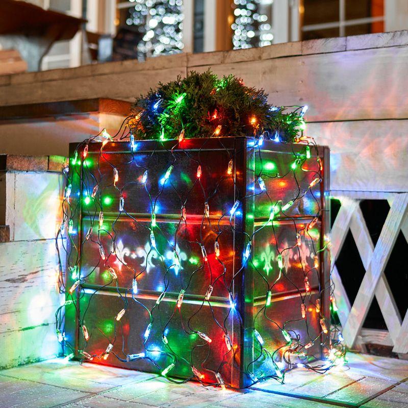 Гирлянда Сеть "НЕТ ЛАЙТ" (с контроллером 8 программ) 1мх1.5м 160LED 7.2Вт 220В IP44 черн. провод; мультиколор NEON-NIGHT 215-119