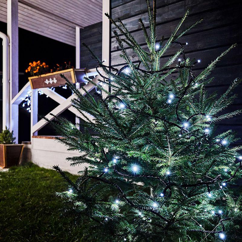 Гирлянда "ТВИНКЛ ЛАЙТ LED" (с контроллером 8 режимов) 10м 100LED 10Вт 220В IP54 бел. провод черн. ПВХ NEON-NIGHT 303-135