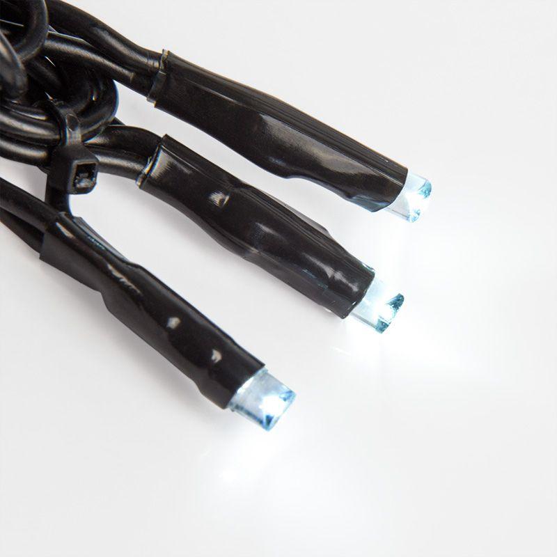 Гирлянда "ТВИНКЛ ЛАЙТ LED" (с контроллером 8 режимов) 10м 100LED 10Вт 220В IP54 бел. провод черн. ПВХ NEON-NIGHT 303-135