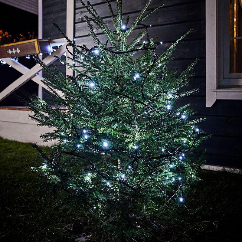 Гирлянда "ТВИНКЛ ЛАЙТ LED" (с контроллером 8 режимов) 10м 100LED 10Вт 220В IP54 бел. провод черн. ПВХ NEON-NIGHT 303-135