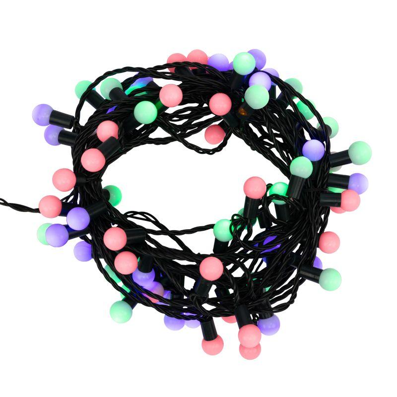 Гирлянда "LED ШАРИКИ" 10мх1.75см 80LED 6Вт 220В IP44 (с контроллером) мульти. NEON-NIGHT 303-509-6