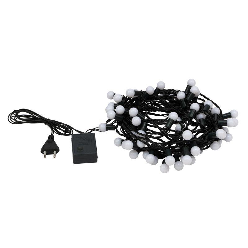 Гирлянда "LED ШАРИКИ" 10мх1.75см 80LED 6Вт 220В IP44 (с контроллером) мульти. NEON-NIGHT 303-509-6