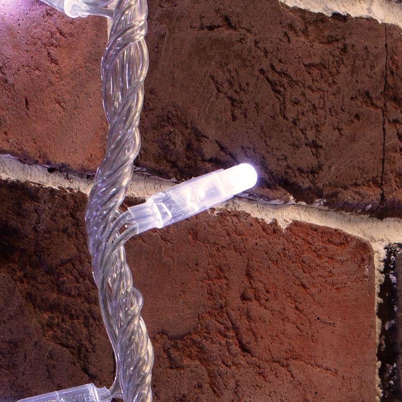 Гирлянда Дождь "ПЛЕЙ-ЛАЙТ ВОДОПАД" 2х3м (с контроллером с трансформатором) 240LED 15Вт 24В IP44 прозрачн. провод; бел. NEON-NIGHT 235-435