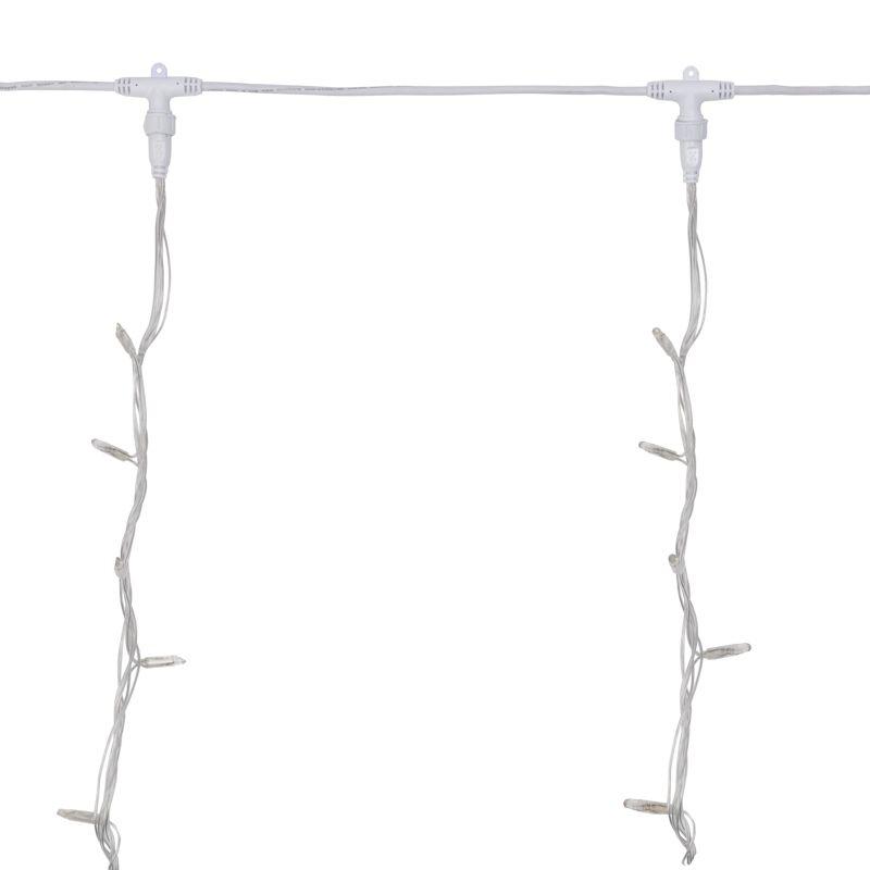 Гирлянда Дождь "ПЛЕЙ-ЛАЙТ ВОДОПАД" 2х3м (с контроллером с трансформатором) 240LED 15Вт 24В IP44 прозрачн. провод; бел. NEON-NIGHT 235-435