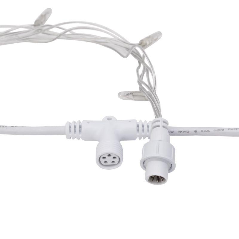 Гирлянда Дождь "ПЛЕЙ-ЛАЙТ ВОДОПАД" 2х3м (с контроллером с трансформатором) 240LED 15Вт 24В IP44 прозрачн. провод; бел. NEON-NIGHT 235-435