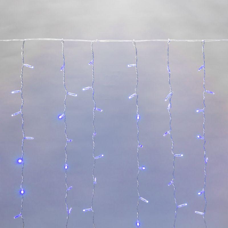 Гирлянда Дождь "ПЛЕЙ-ЛАЙТ" 2х3м фиксинг силикон. провод; син. 448 LED 27Вт 220В IP44 NEON-NIGHT 235-153-6