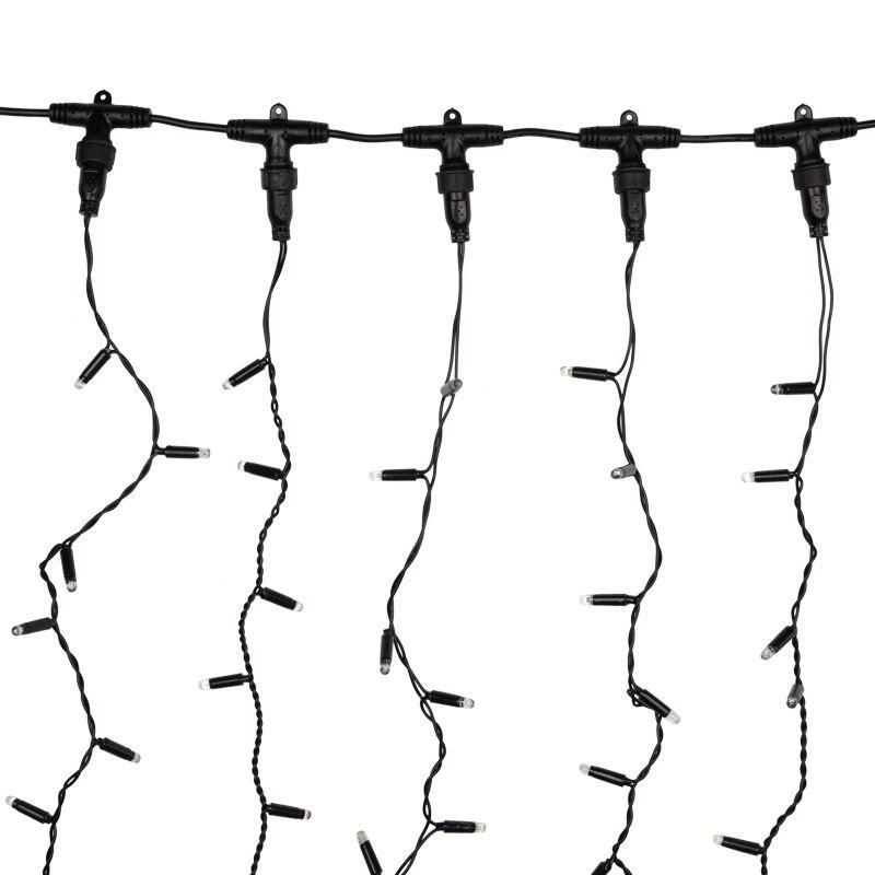 Гирлянда Дождь "ПЛЕЙ ЛАЙТ" 2х3м 760LED 45Вт 220В IP44 мерцающая бел.; черн. провод NEON-NIGHT 235-201