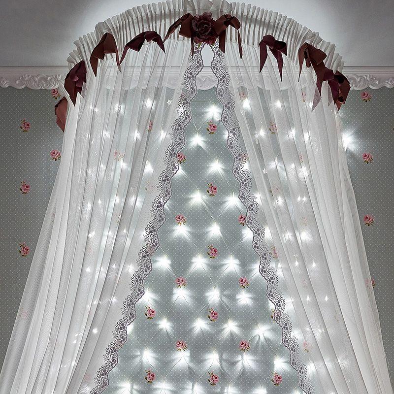 Электрогирлянда домашняя светодиодная, свечение с динамикой, прозрачный провод белый