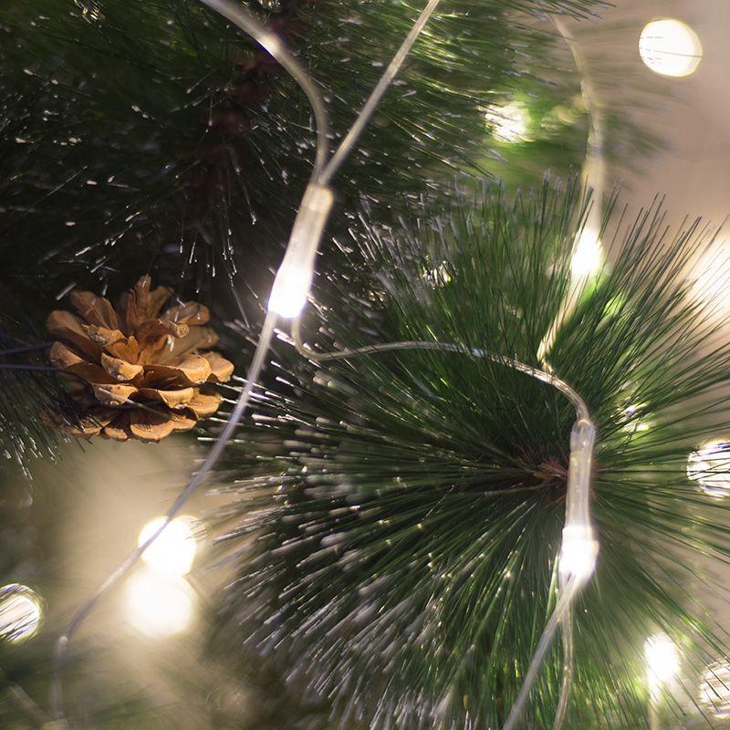 Электрогирлянда домашняя светодиодная, свечение с динамикой, прозрачный провод белый