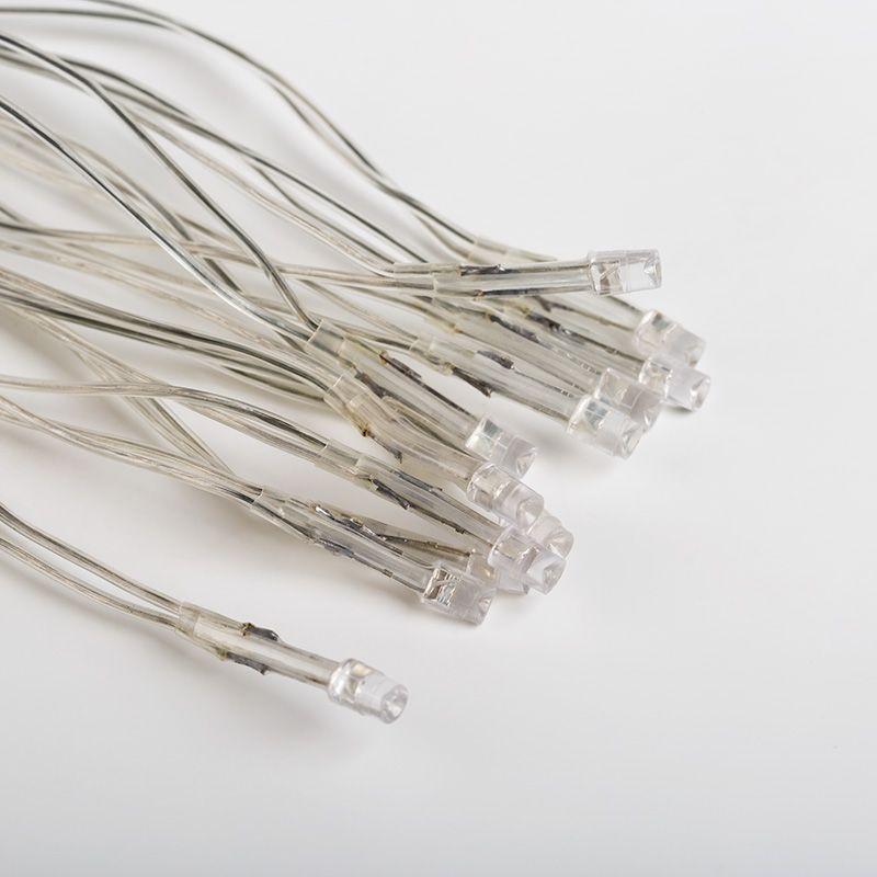 Гирлянда-сеть домашняя светодиодная 1.5х1.5м свечение с динамикой прозрачный провод мультиколор (215-129)