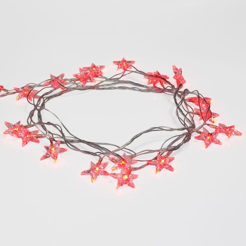 Гирлянда домашняя светодиодная Звездочки 20 LED КРАСНЫЕ 2,8 метра (303-034)
