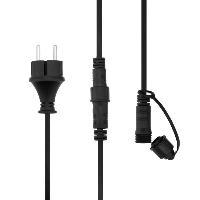 Гирлянда светодиодная "Лофт" 20 матов. ламп х 5LED IP44 уличная влагостойкая провод каучук черн. Neon-Night 331-356