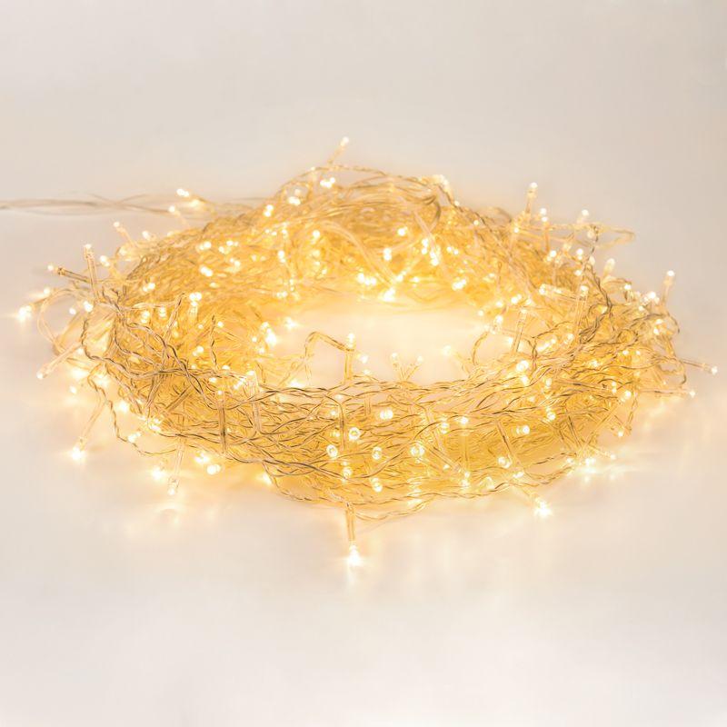 Гирлянда светодиодная "Твинкл Лайт" 15м 120LED тепл. бел. 7.4Вт IP20 провод ПВХ прозр. Neon-Night 303-196