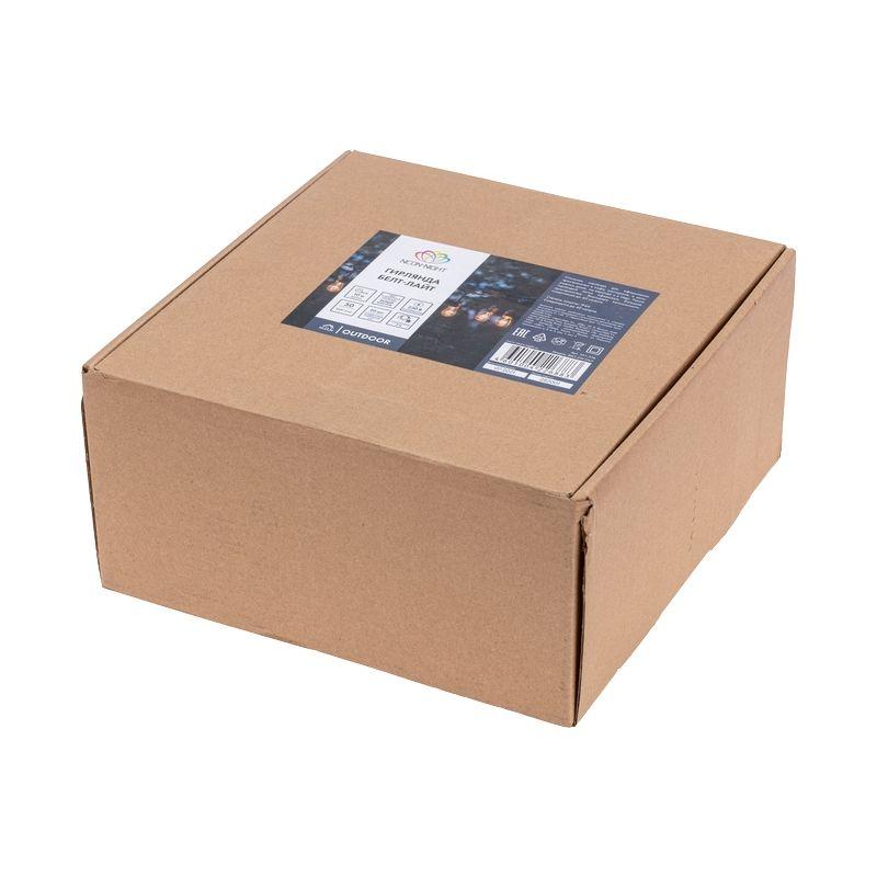 Гирлянда "Белт Лайт" 10м шаг 50см 20 подвесных патронов 25Вт IP44 провод каучук бел. Neon-Night 331-336