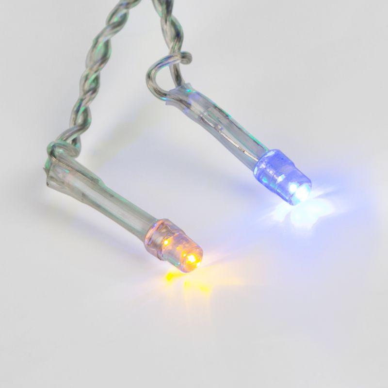 Гирлянда светодиодная "Светодиодный Дождь" 1.5х1.5м 144LED мультиколор 12Вт 220В IP20 свечение с динамикой с контроллером провод прозр. Neon-Night 235-039