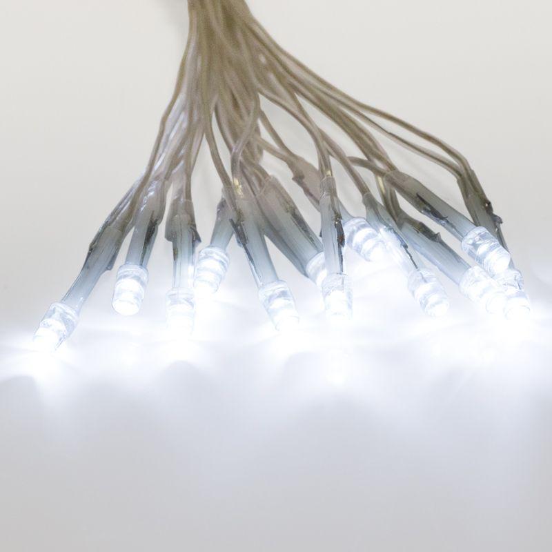 Гирлянда светодиодная "Сеть" 1.5х1.5м 150LED бел. 12Вт 220В IP20 с контроллером 8 режимов провод ПВХ прозр. Neon-Night 215-125