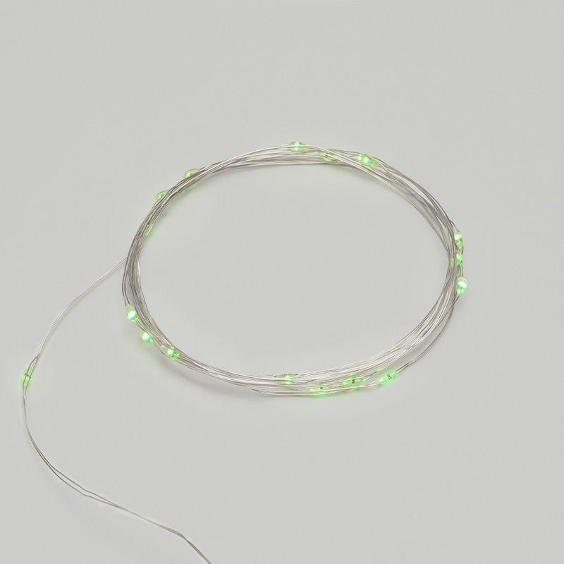 Гирлянда светодиодная "Роса" 2м 20LED зел. 2Вт 4.5В IP20 провод прозр. Neon-Night 303-008