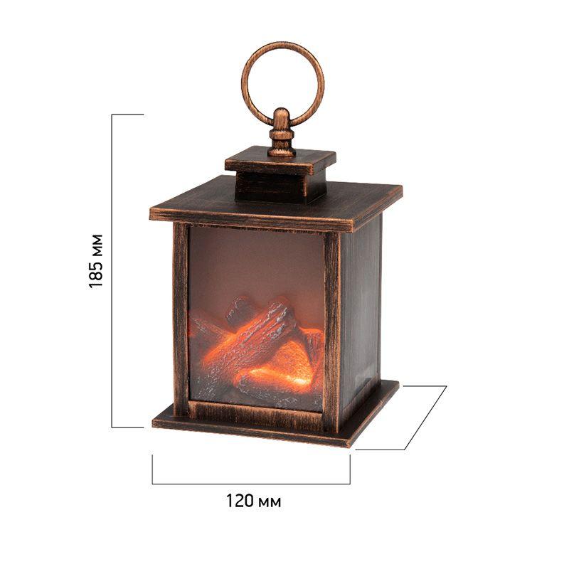 Камин светодиодный "Кантри" 12х12х18.5см эффект живого огня элементы питания 3хAAA (не в компл.) Neon-Night 511-031