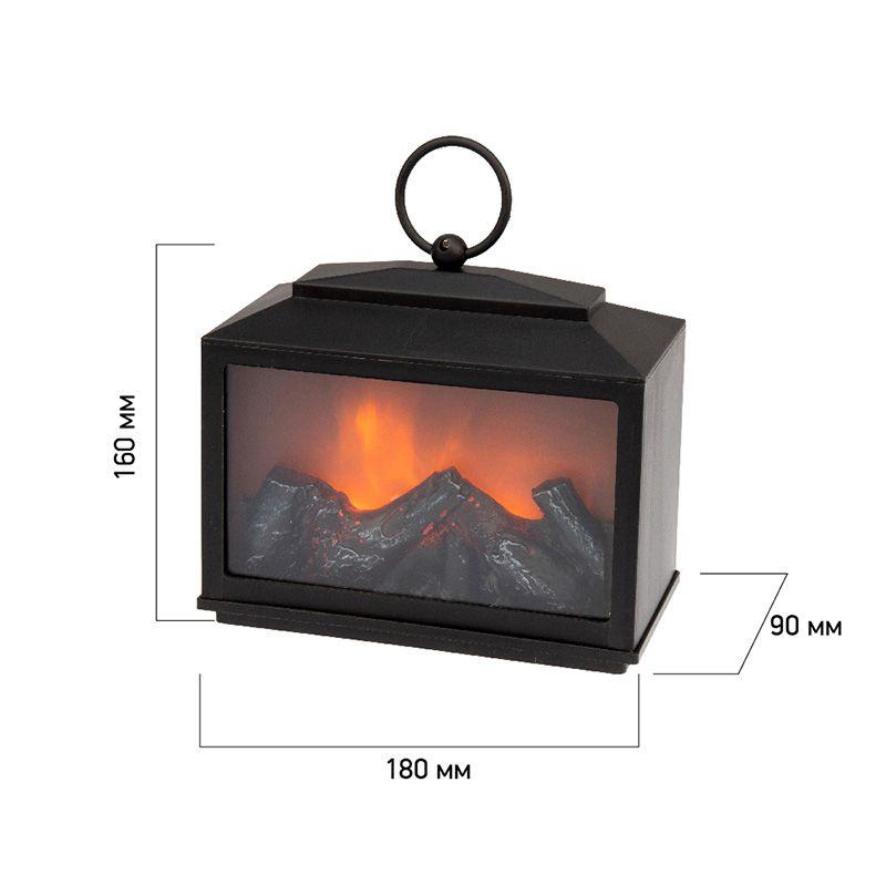 Камин светодиодный "Сканди" 18х9х16см эффект живого огня элементы питания 3хC (не в компл.) Neon-Night 511-033