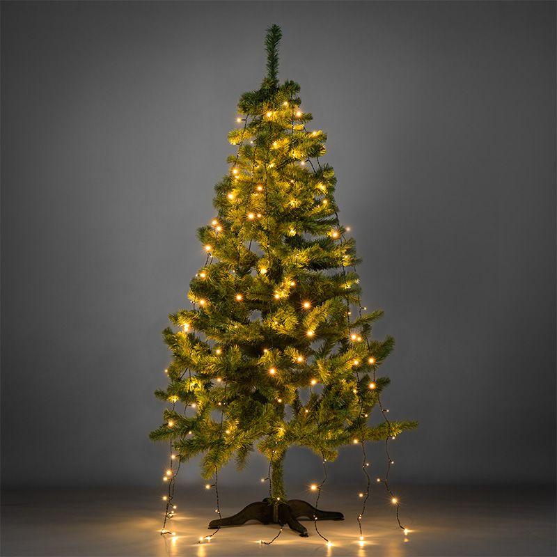 Гирлянда светодиодная елочная с кольцом 7 нитей х1.5м 105LED тепл. бел. 5.5Вт IP20 не соединяется Neon-Night 235-076