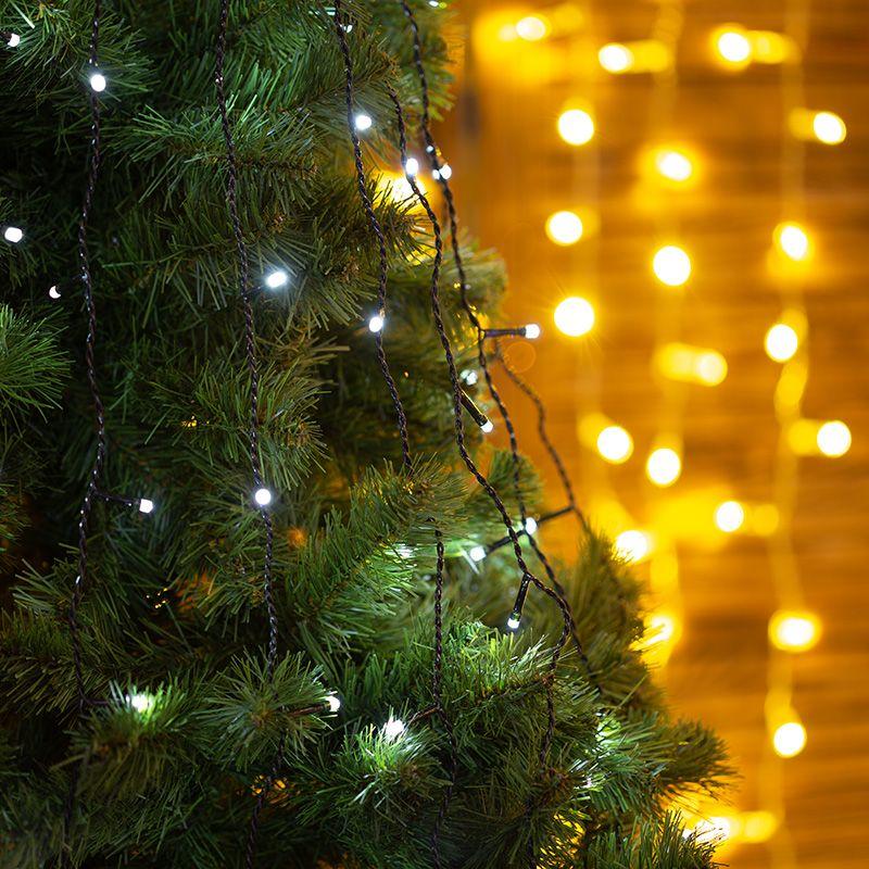 Гирлянда светодиодная елочная с кольцом 7 нитей х1.8м 126LED бел. 6.5Вт IP20 не соединяется Neon-Night 235-085