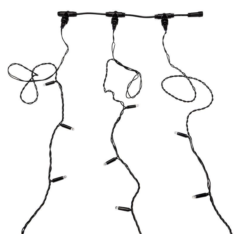 Гирлянда "КЛИП ЛАЙТ" 3 нити х20м 399LED 25Вт 24В IP54 (с трансф.) желт. NEON-NIGHT 323-301