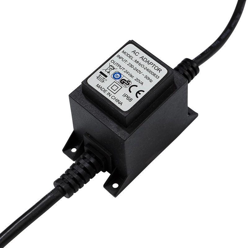 Гирлянда "КЛИП ЛАЙТ" 3 нити х20м 399LED 25Вт 24В (с трансф.) бел. NEON-NIGHT 323-305