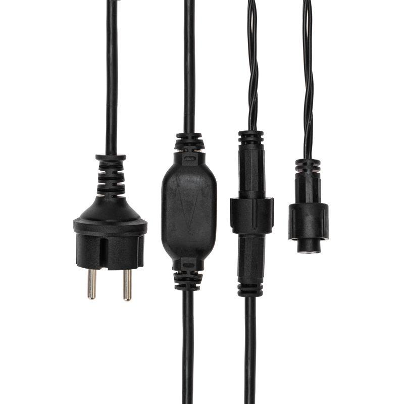 Гирлянда "Айсикл" (бахрома) 3.2х0.9м 120LED бел. 7.5Вт 220В IP54 провод черн. каучук Neon-Night 255-215