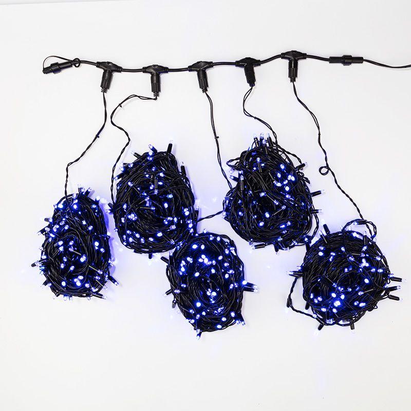 Гирлянда "КЛИП ЛАЙТ" 5 нитей х20м 665LED 40Вт 24В (с трансф.) син. NEON-NIGHT 323-503