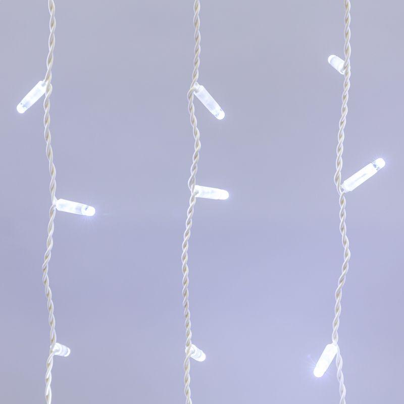 Гирлянда Дождь "ПЛЕЙ-ЛАЙТ" 2х1.5м 360LED 22Вт 230В IP44 бел.; фиксинг бел. провод NEON-NIGHT 235-115