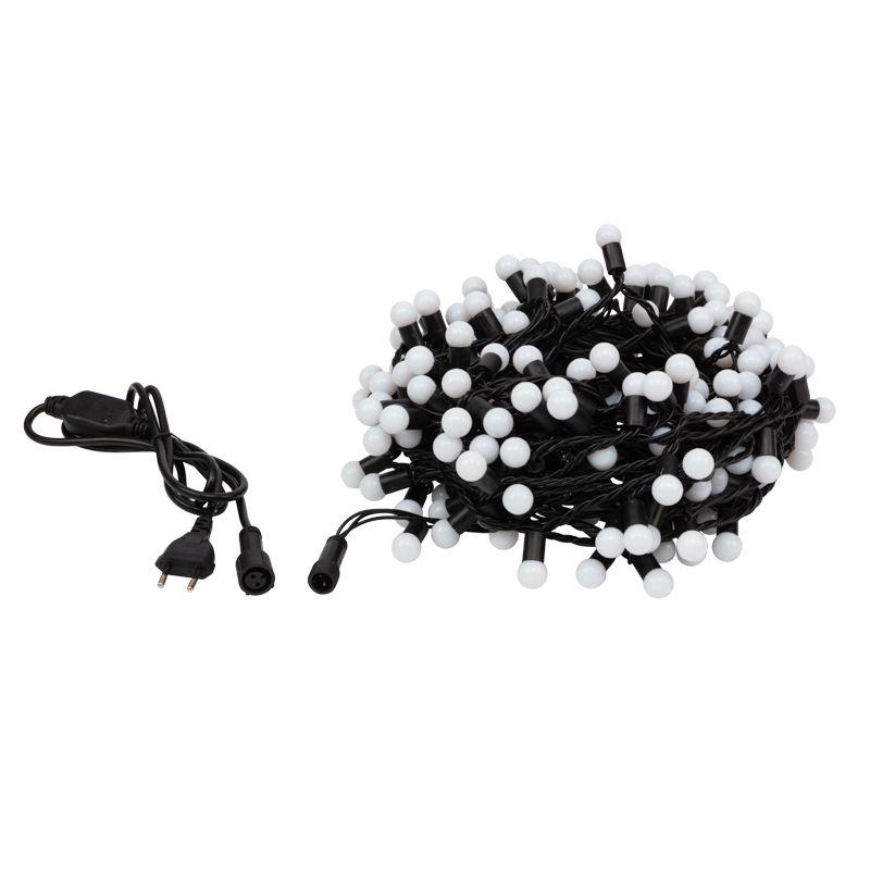 Гирлянда "LED ШАРИКИ" 20мх1.75см 200LED 16Вт 220В IP44 бел. NEON-NIGHT 303-505