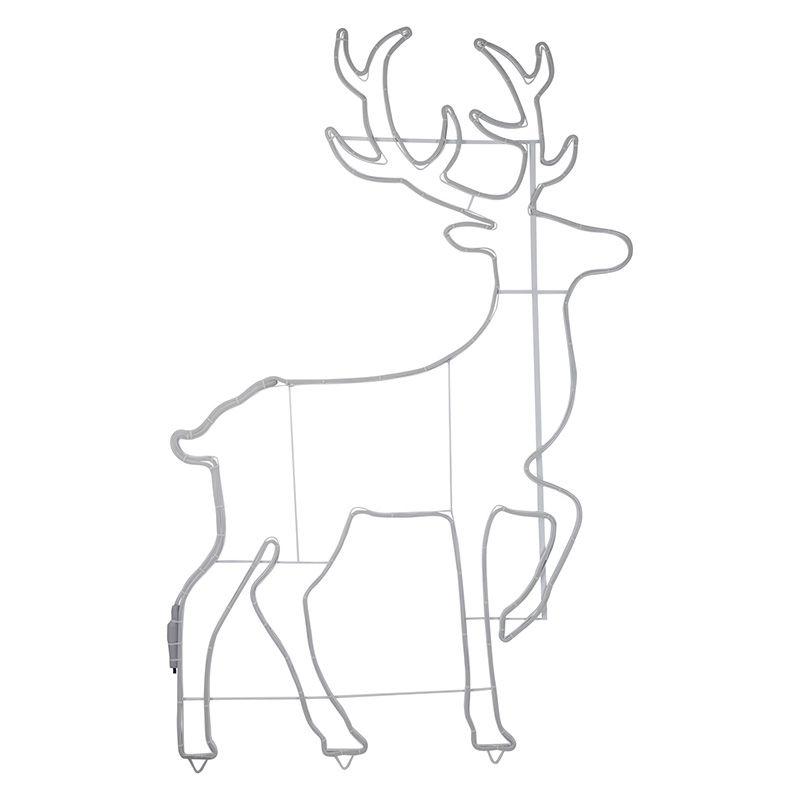 Фигура световая "Сказочный олень" из гибкого неона 140х93см 1680 LED бел. NEON-NIGHT 501-314