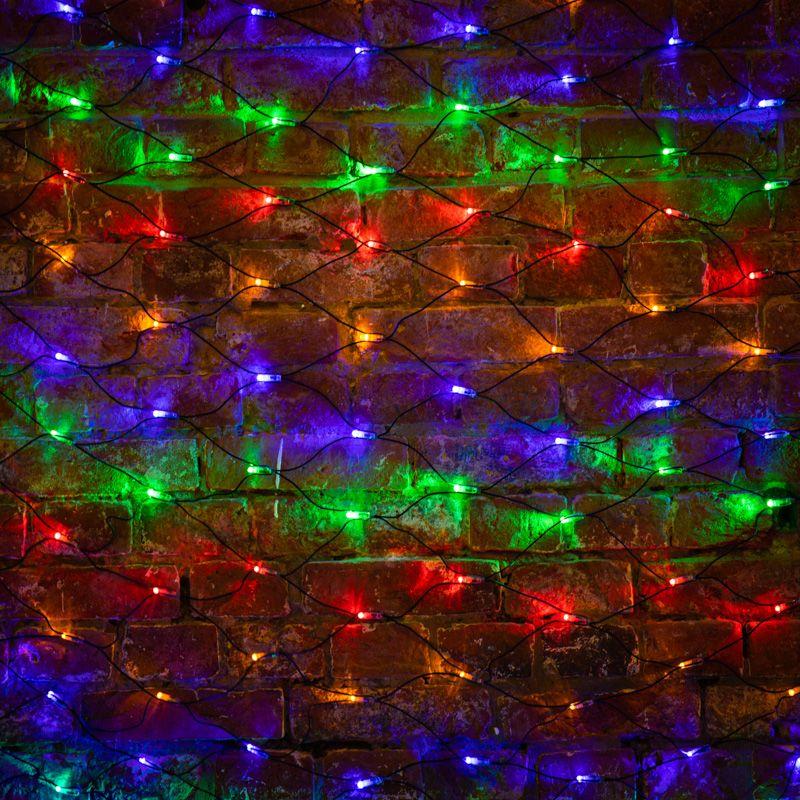 Гирлянда Сеть "НЕТ ЛАЙТ" 2х1.5м 288LED 15Вт 220В IP44 мульти.; черн. провод NEON-NIGHT 215-029