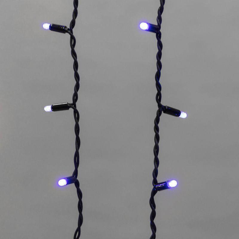 Гирлянда "Айсикл" (бахрома) 4.0х0.6м 128LED син. 8Вт 230В IP67 провод черн. каучук Neon-Night 255-223