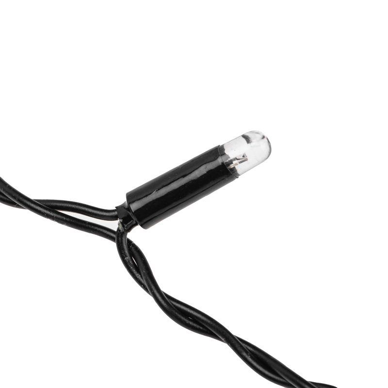 Дождь (Занавес) 2х0,8 м, черный ПВХ, 160 LED теплый белый