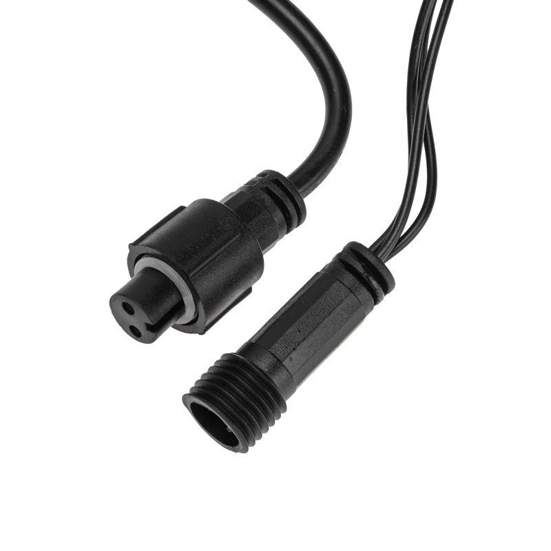 Дождь (Занавес) 2х0,8 м, черный ПВХ, 160 LED теплый белый