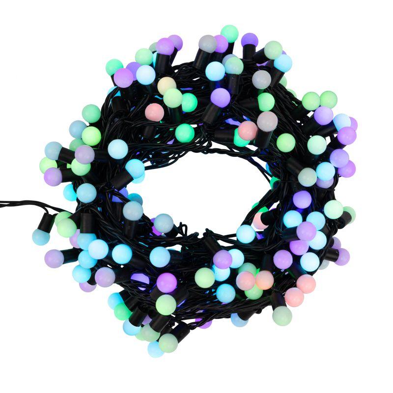 Гирлянда "LED ШАРИКИ" 20мх1.75 см 200LED 58Вт 220В IP44 мульти. NEON-NIGHT 303-509