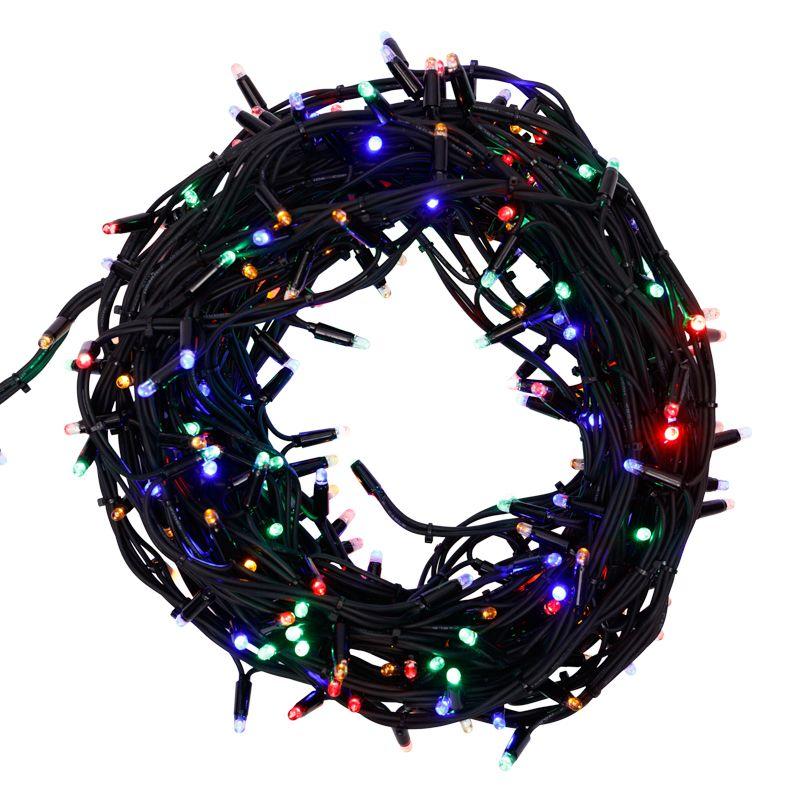 Гирлянда "ТВИНКЛ ЛАЙТ LED КАУЧУК" (с контроллером 8 режимов) 20м 240LED 20Вт 220В IP67 мультиколор NEON-NIGHT 303-329