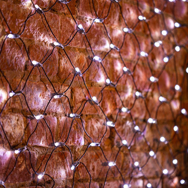 Гирлянда Сеть "НЕТ ЛАЙТ" 2х1.5м 288LED 18Вт 220В IP44 бел.; черн. провод NEON-NIGHT 215-021