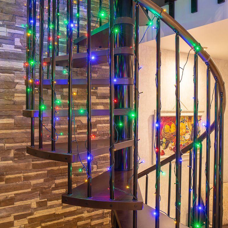 Гирлянда "ТВИНКЛ ЛАЙТ LED" (с контроллером 8 режимов) 20м 160LED 10Вт 220В IP44 мульти. NEON-NIGHT 303-119