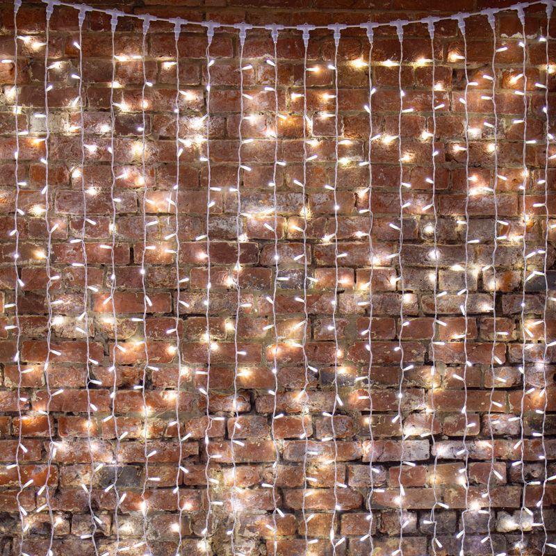 Гирлянда Дождь "ПЛЕЙ-ЛАЙТ" 2х3м 760LED 45Вт 220В IP44 бел.; флешинг бел. провод NEON-NIGHT 235-211