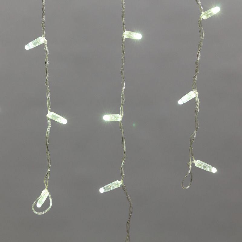 ирлянда растяжка светодиодная уличная "Айсикл" (бахрома), 4.8х0.6 метра, 176 светодиодов белого света, IP65