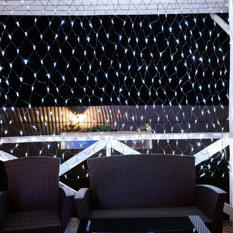 Гирлянда Сеть "НЕТ ЛАЙТ" 2.5мх2.5м 432LED 26Вт 220В IP44 черн. провод; бел. NEON-NIGHT 215-031