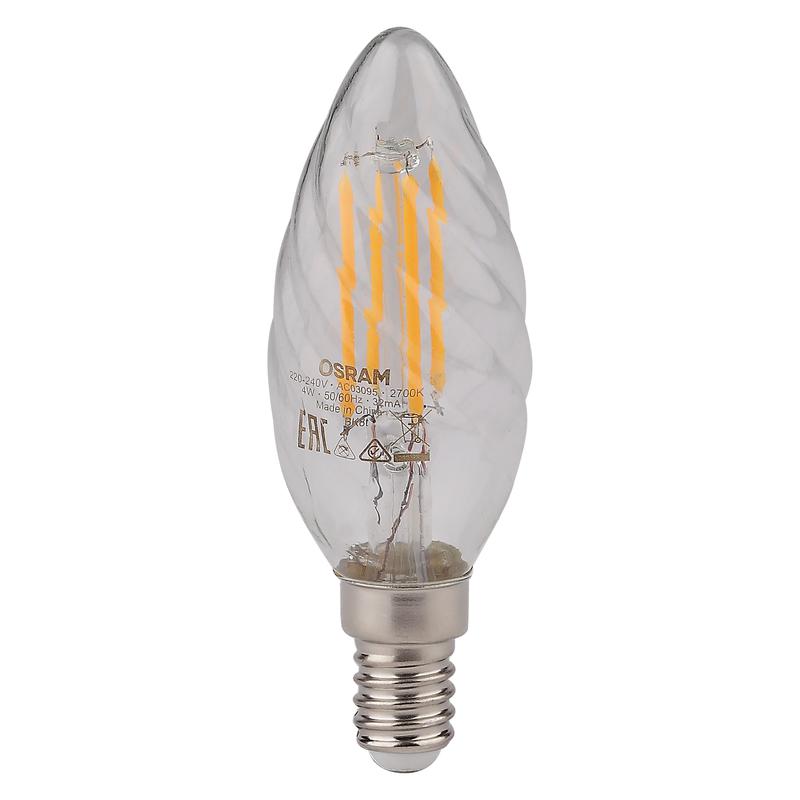 Лампа светодиодная филаментная LED STAR CLASSIC BW 40 4W/827 230V FIL FS1 E14 OSRAM 4058075055391