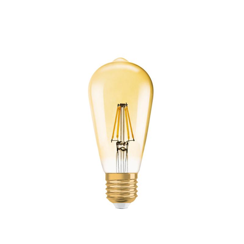 Лампа светодиодная филаментная 1906LED EDISOND6.5W/824 230В FIL GD FS1 E27 OSRAM 4052899972360