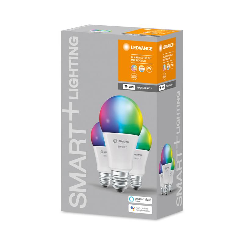 Лампа светодиодная SMART+ WiFi Classic Multicolour 14Вт (замена 100Вт) 2700…6500К E27 (уп.3шт) LEDVANCE 4058075485877