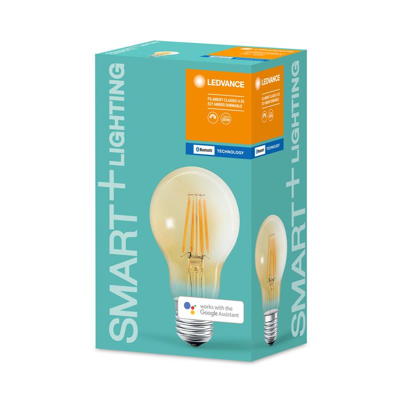 Лампа светодиодная SMART+ Filament Classic Dimmable 55 6Вт/2400К E27 LEDVANCE 4058075208582